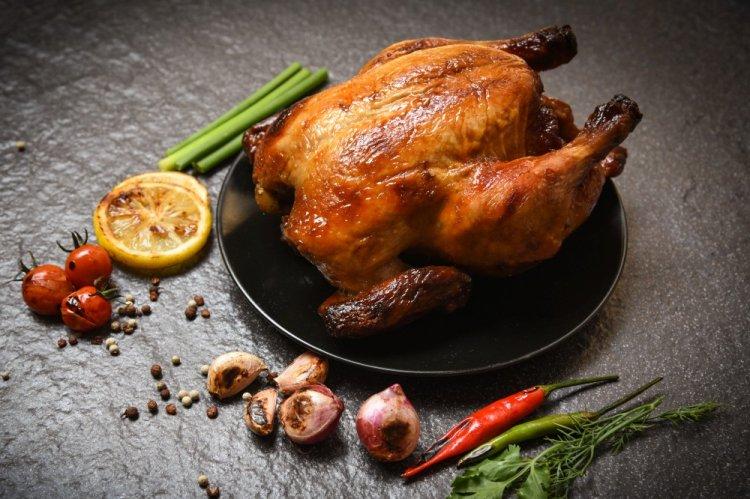 Запеченная курица в глазури в аэрогриле