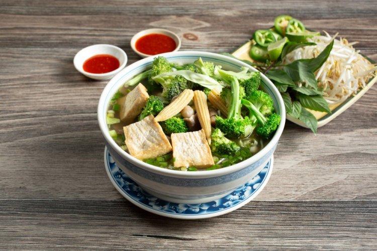 Овощной суп с тофу