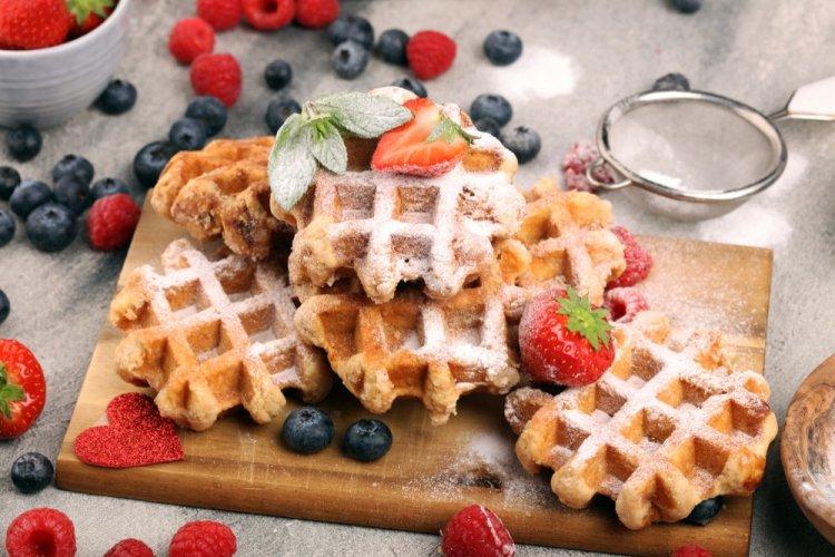 Венские вафли на кефире в мультипекаре