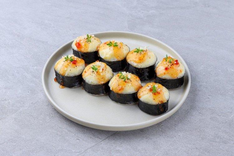 Запеченные роллы с курицей терияки в аэрогриле