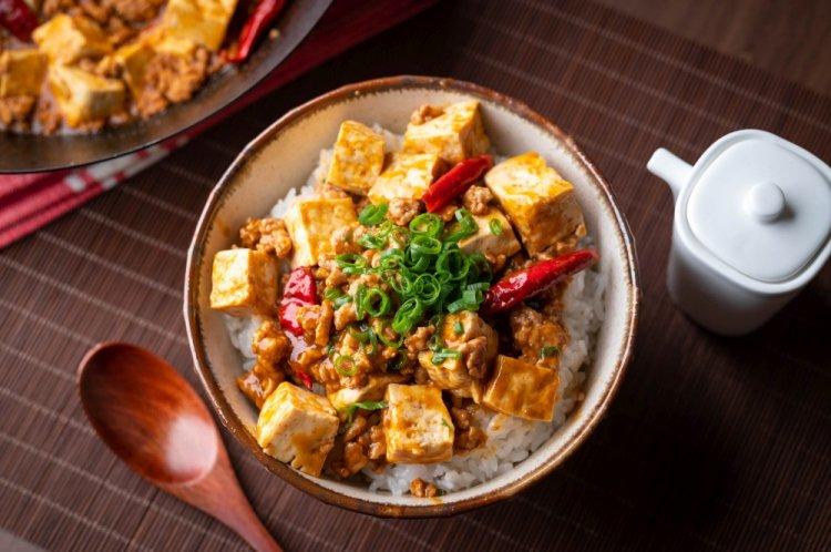 Рис с тофу и овощами