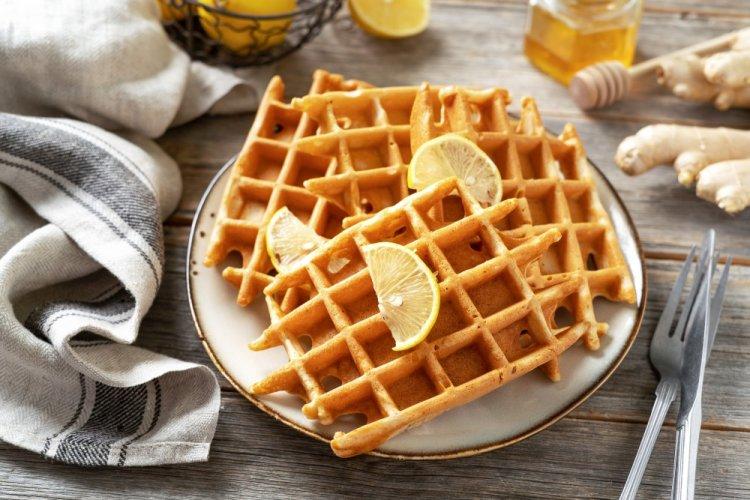 Творожные вафли с лимонной цедрой в мультипекаре