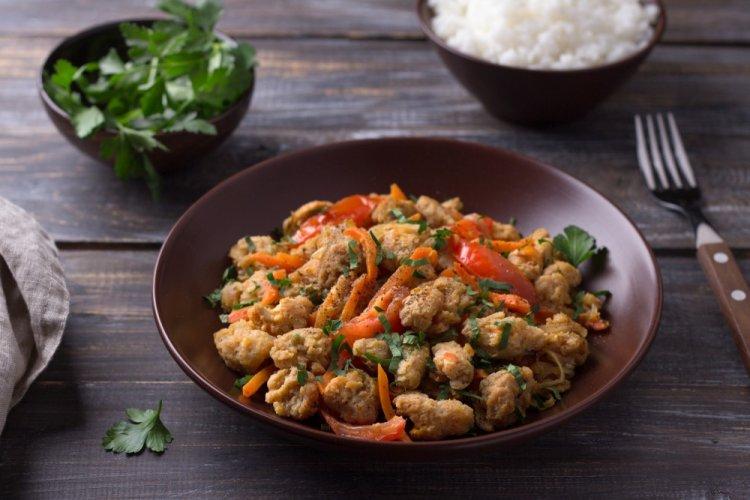 Соевое мясо по-корейски