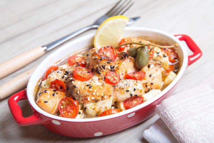 ПП запеченная форель с овощами