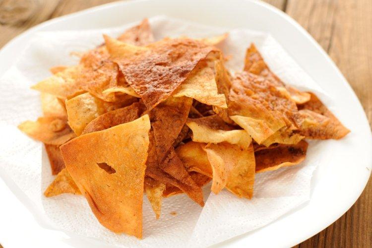 Чипсы из лаваша с сахаром и корицей в аэрогриле