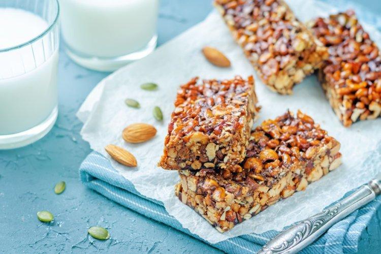 Злаковые батончики с орехами