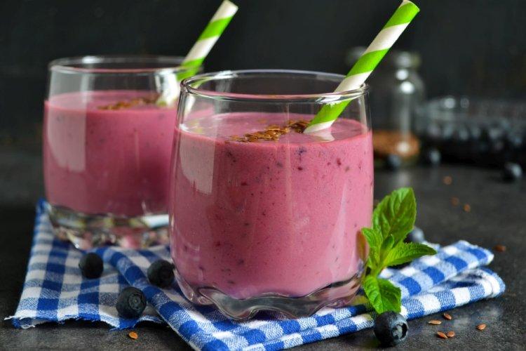 Льняной кисель с ягодами