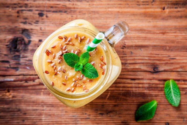 Льняной кисель с апельсином и облепихой