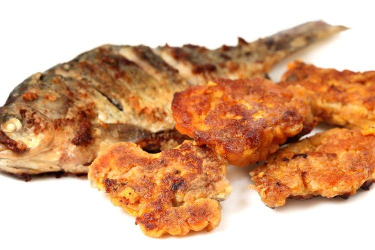 Жареная икра карася на сковороде
