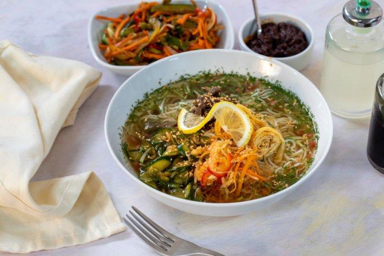 Кукси по-корейски с говядиной