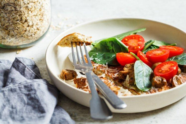 Овсяноблин с овощами и фетой