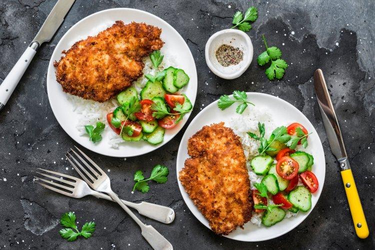 Куриные отбивные с сырной панировкой в аэрогриле
