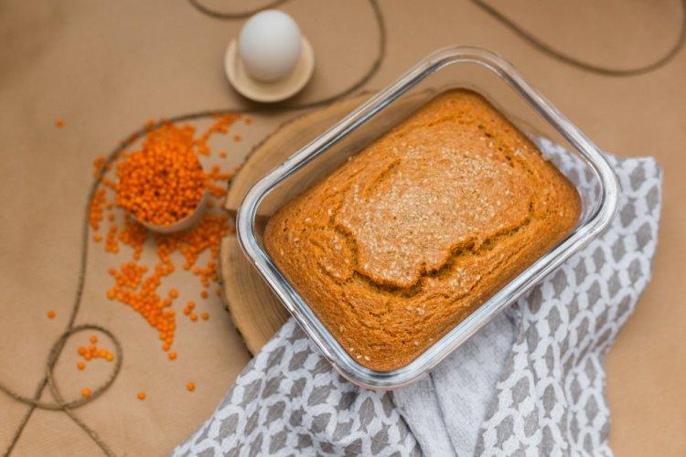 Хлеб из красной чечевицы с псиллиумом