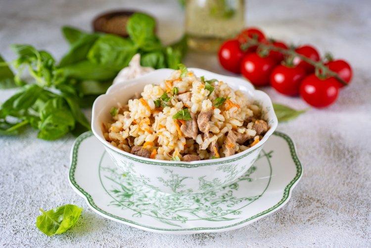 Плов из перловки с мясом в казане – вкусный рецепт пошагово