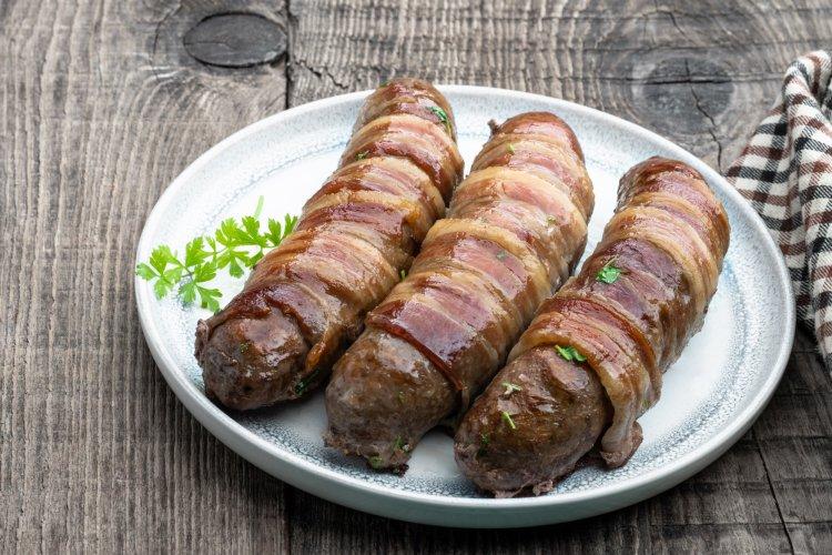 Купаты с сыром и беконом в аэрогриле