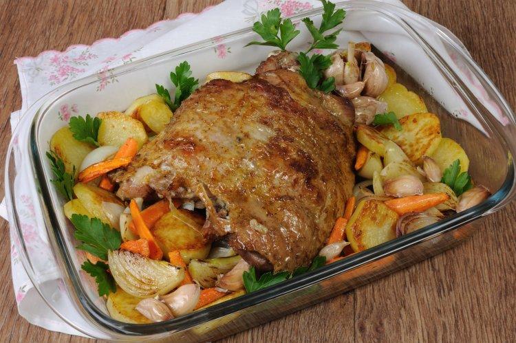 Бедро индейки с картошкой в аэрогриле
