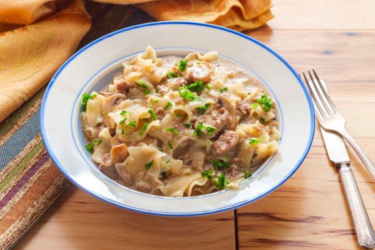 Грибной соус для макарон с фаршем