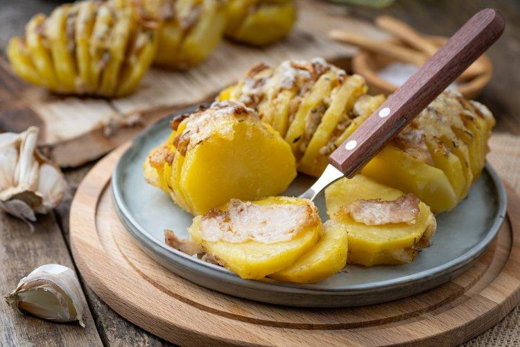Классическая картошка с салом в аэрогриле