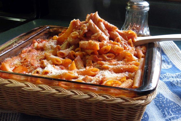 Пенне с курицей и овощами в аэрогриле