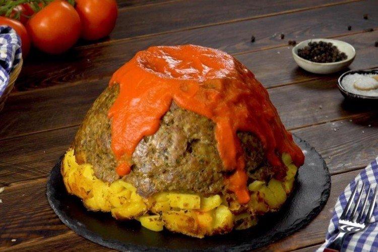 Вкусный вулкан - Горячие блюда на День рождения рецепты