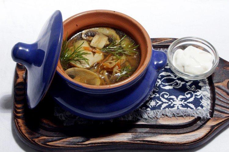 Грибной суп в горшочке - рецепты