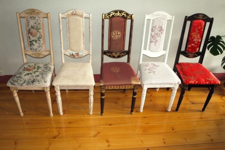 Старые стулья – декор, как обновить (фото)
