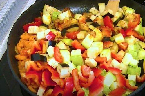 Разноцветное овощное рагу со свининой - рецепты пошагово