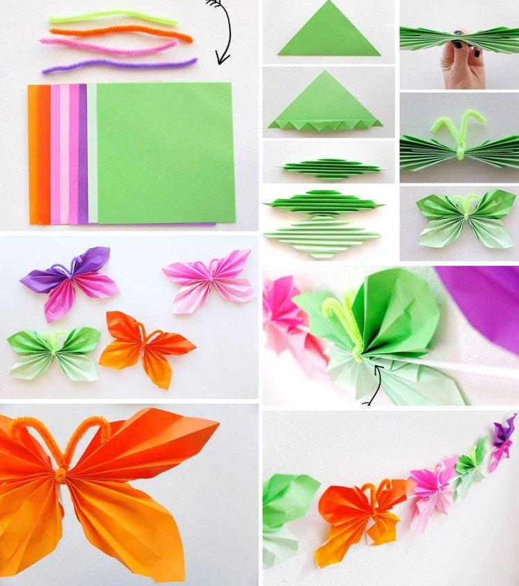 Как сделать красивую бабочку из бумаги