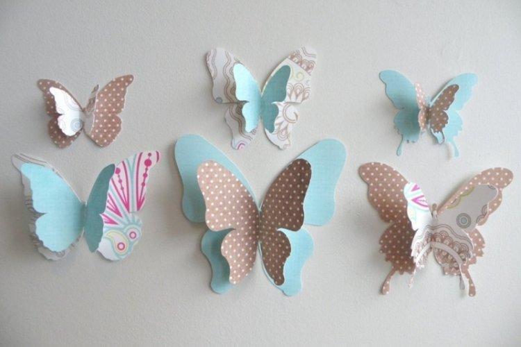 Объемные бабочки из бумаги на стену – как сделать своими руками