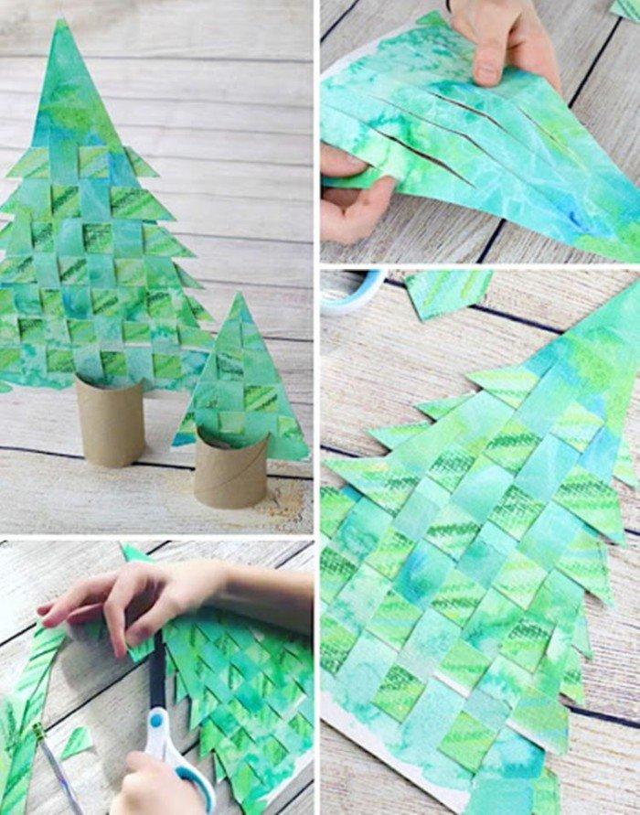 Елка-плетенка - Как сделать елку из бумаги