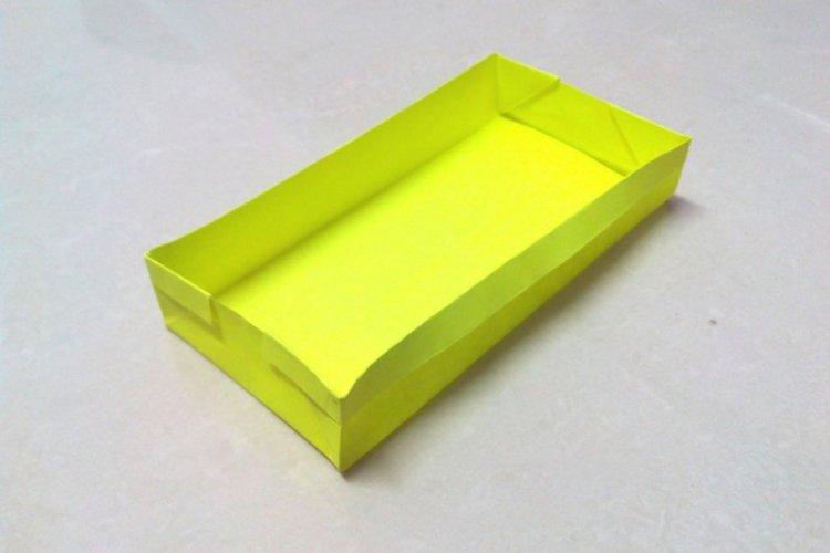 Коробка-оригами без крышки - Как сделать коробку из бумаги