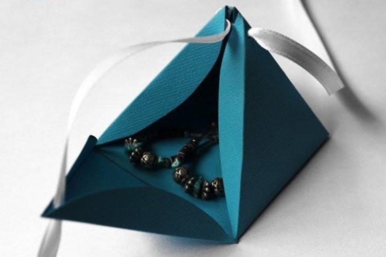 Коробка-пирамида из бумаги - Как сделать коробку из бумаги