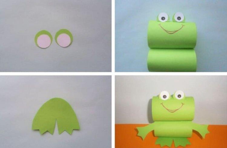 Детская объемная лягушка - Как сделать лягушку из бумаги