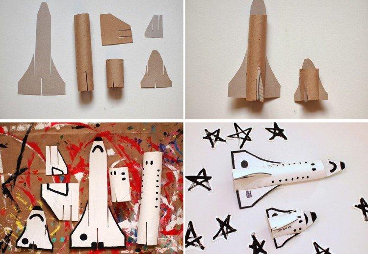Ракета из картонных втулок - Как сделать ракету из бумаги