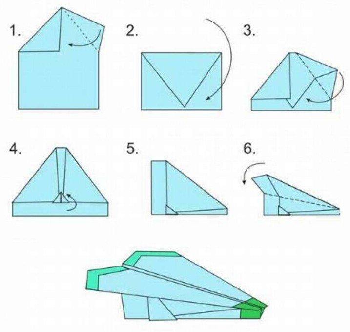 Самолет с укрепленным носом - как сделать самолет из бумаги