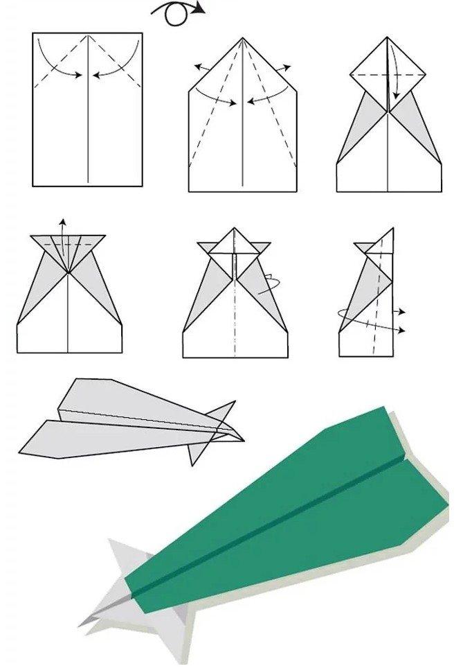 Самолет с «ушками» - как сделать самолет из бумаги