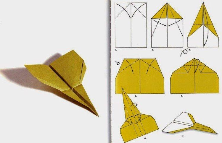 Самолет-истребитель - как сделать самолет из бумаги