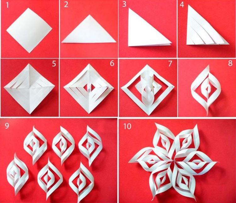 Как сделать снежинку из бумажных модулей