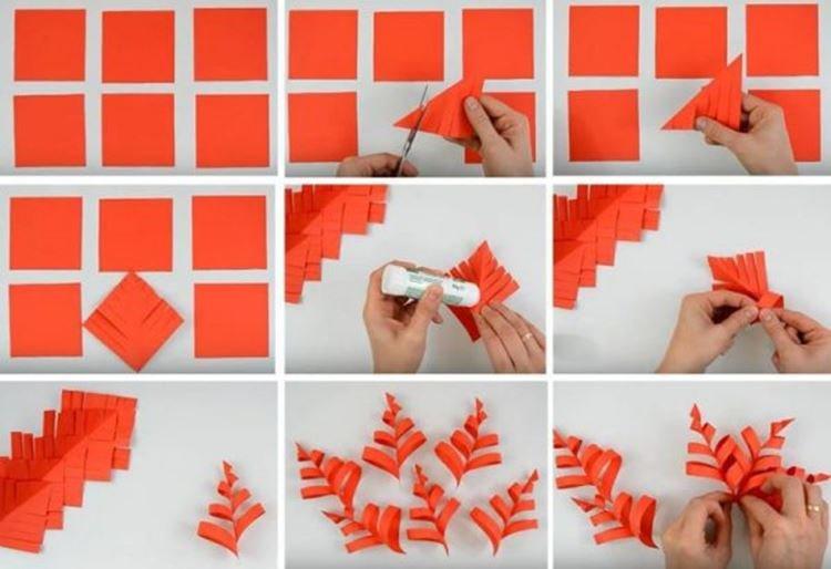 Снежинка елочкой - Как сделать снежинку из бумаги