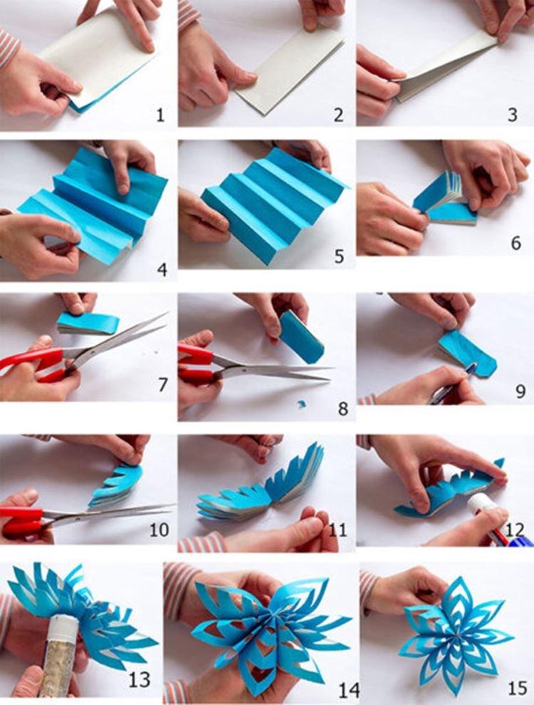 Снежинка гармошкой - Как сделать снежинку из бумаги