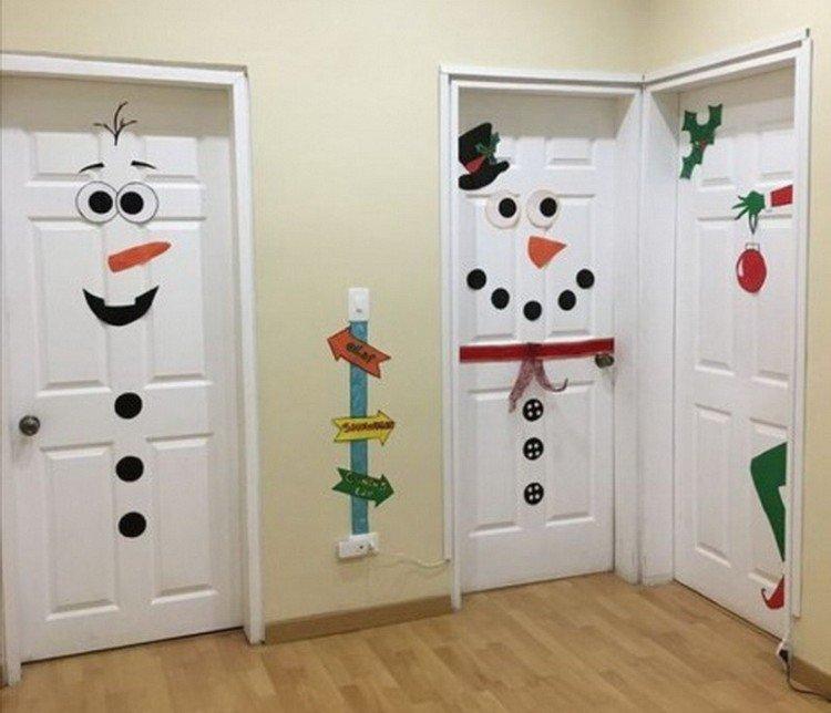 Украшения на дверь - Как украсить детскую комнату на Новый год 2021