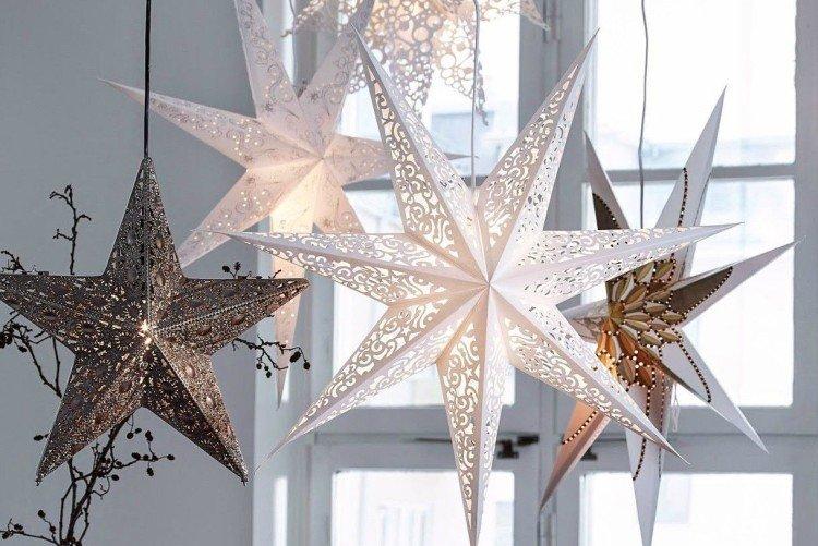Объемные звезды и снежинки - Как украсить детскую комнату на Новый год 2021