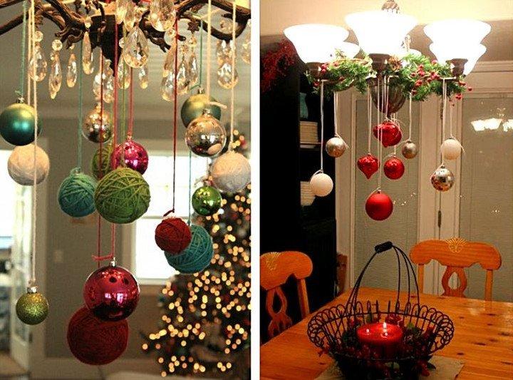 Новогодние шарики на подвесах - Как украсить квартиру на Новый год