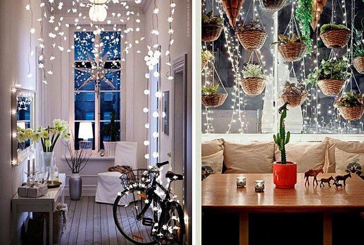 Гирлянды - Как украсить квартиру на Новый год