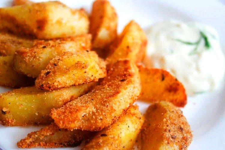 Картофель в кукурузной панировке запеченный в духовке - рецепты
