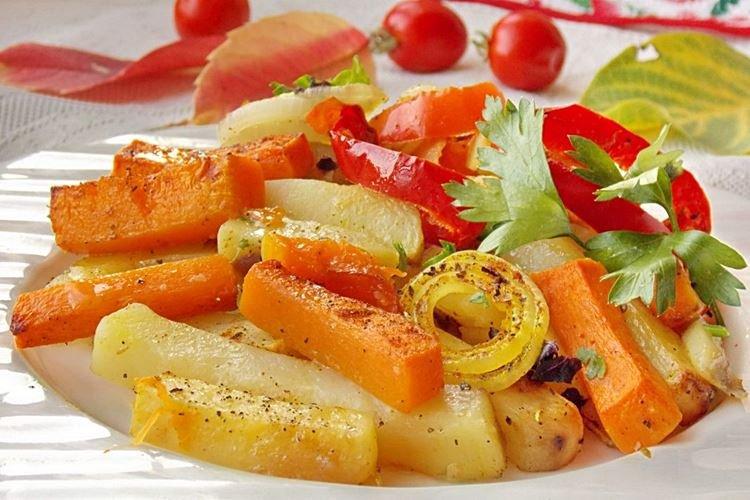 Картошка с грибами и тыквой на сковороде - рецепты
