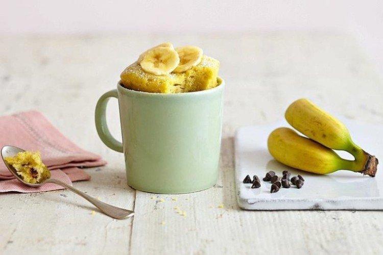 Банановый кекс в микроволновке за 5 минут в кружке - рецепт