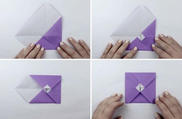 Квадратный конверт - как сделать конверт из бумаги А4
