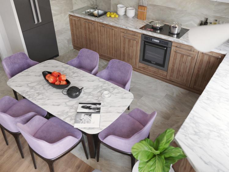 Кухня-гостиная «Achromatic & Color» - дизайн интерьера