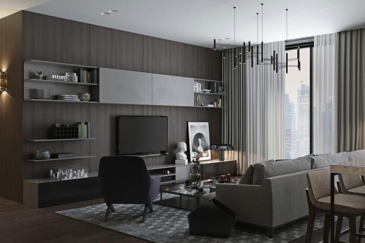 Квартира в Нью-Йорке, 142 кв.м. - дизайн интерьера